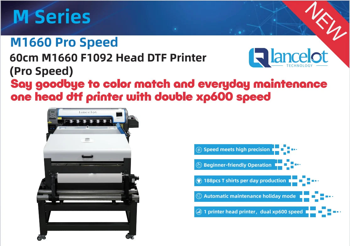 Lancelot M1630 Pro DTF Printer Bundle – A3+ XP600 with Powder Shaker & Dryer