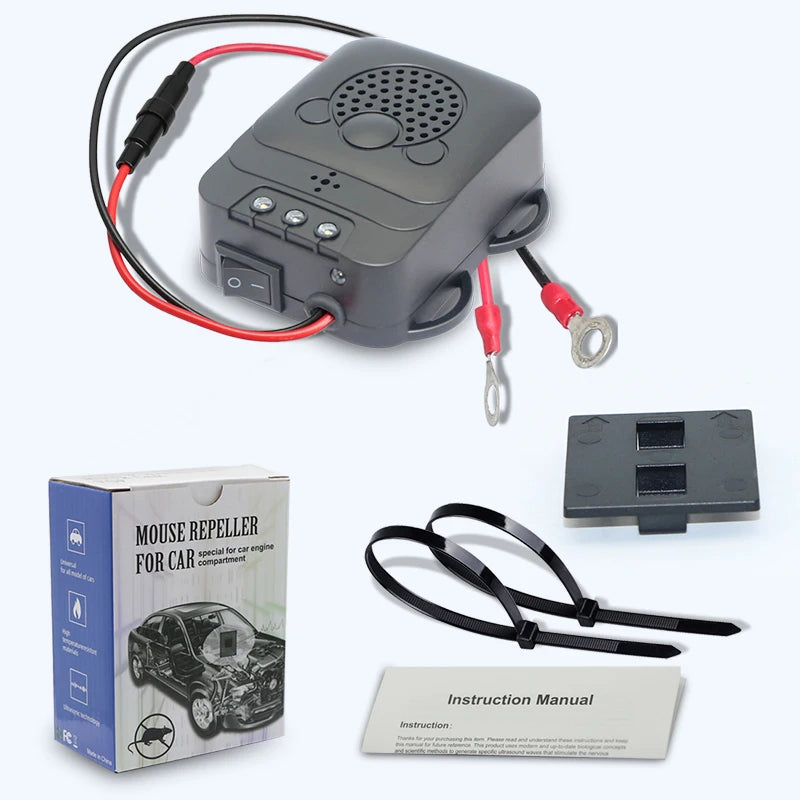 RC-532 Ultrasonic Car Mouse & Rodent Repeller – Vibration, Sound & Light