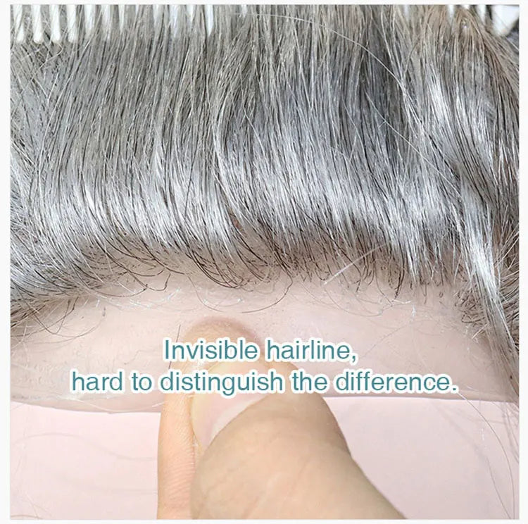 Injected Lace Silk Top Human Hair Toupee – 8 Inch