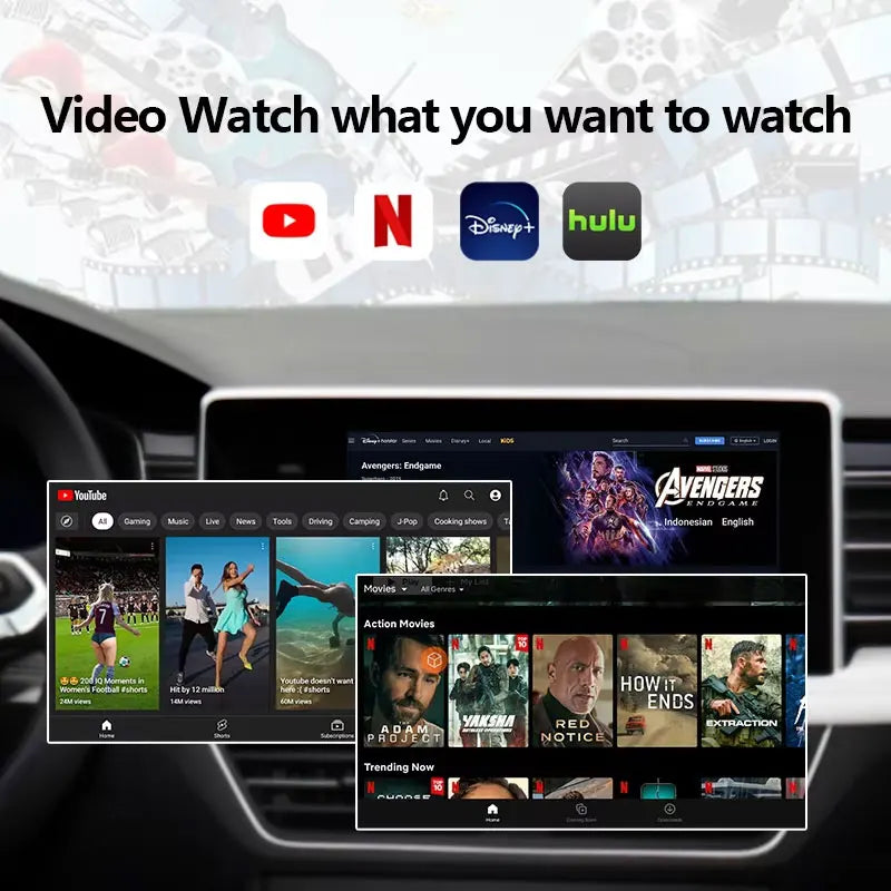 Wireless CarPlay & Android Auto AI Box Adapter – Plug & Play, Universal Fit, Bluetooth 5.0 | Wooboobox GT2