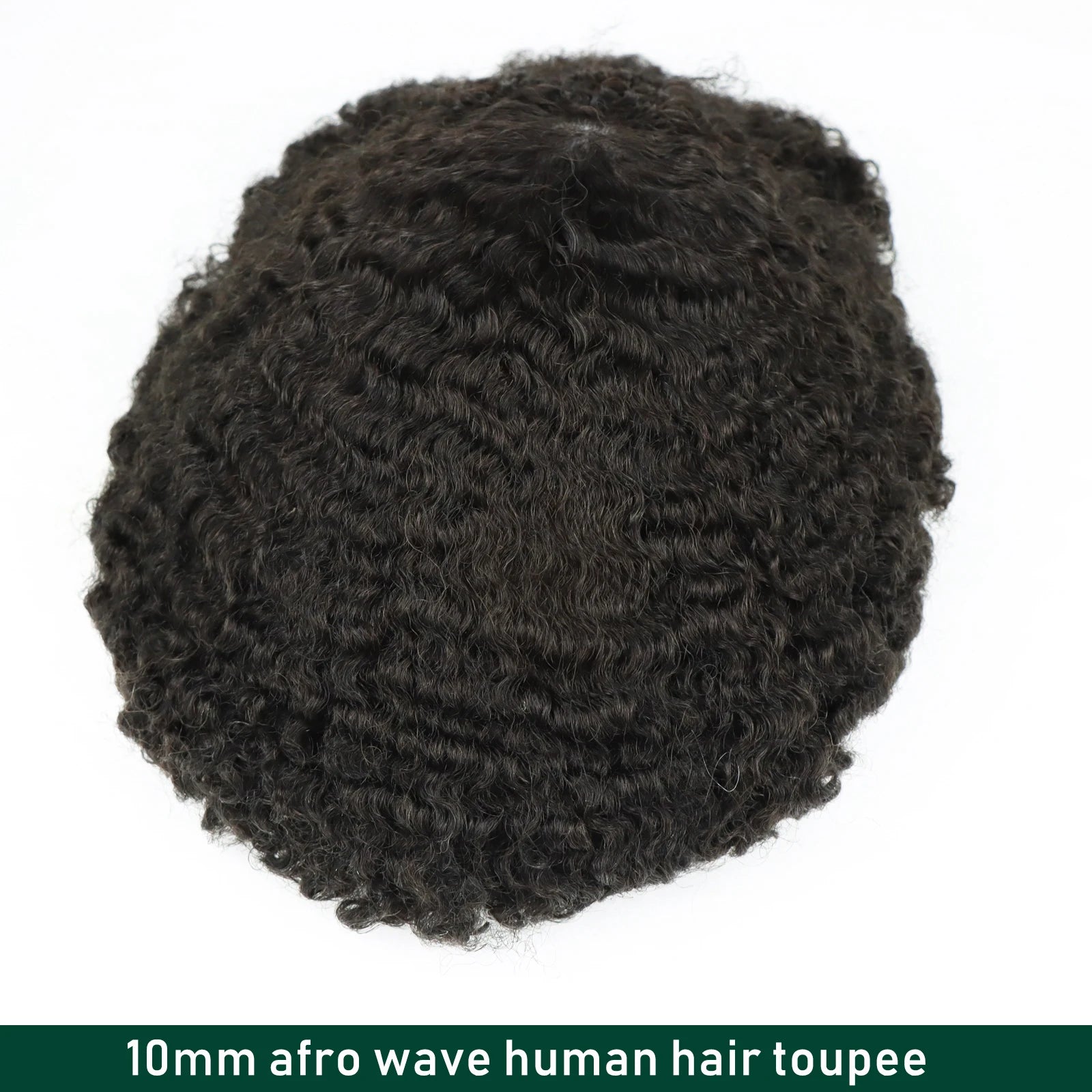 Kinky Curly Human Hair PU Toupee