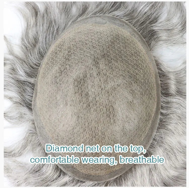 Injected Lace Silk Top Human Hair Toupee – 8 Inch