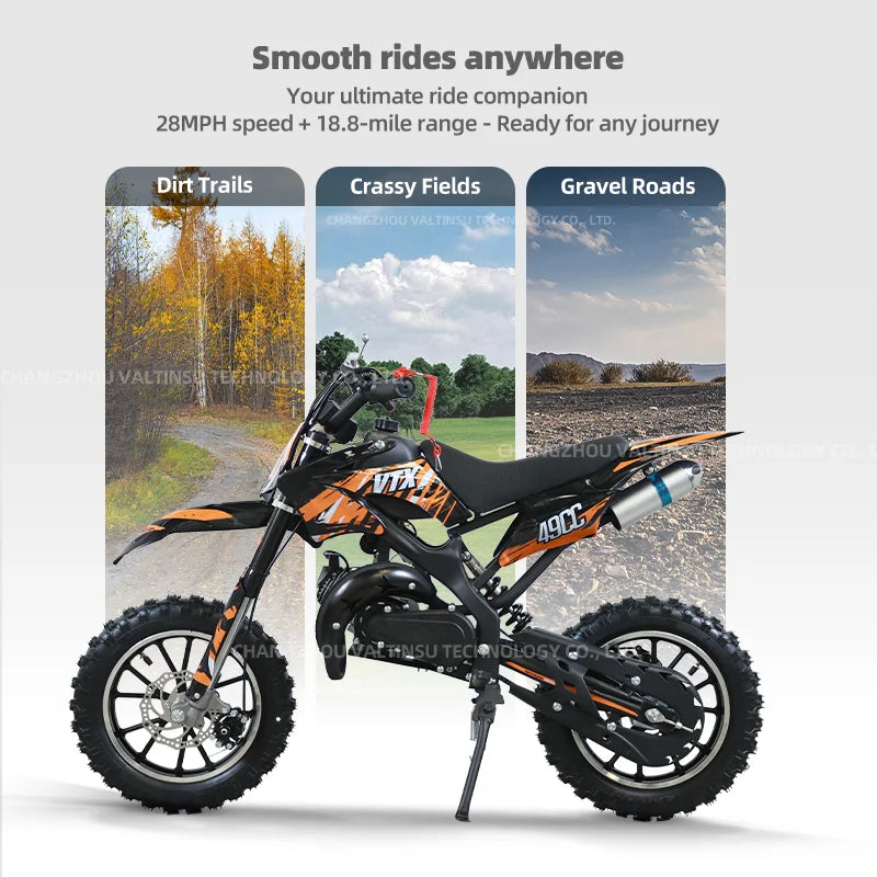 49cc 2-Stroke Mini Pit Bike – Pull Start