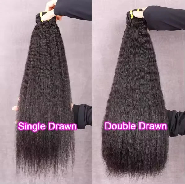 12A Grade 100% Virgin Human Hair Bundles – Double Drawn Remy Hair, 14 Textures, 8"-34"