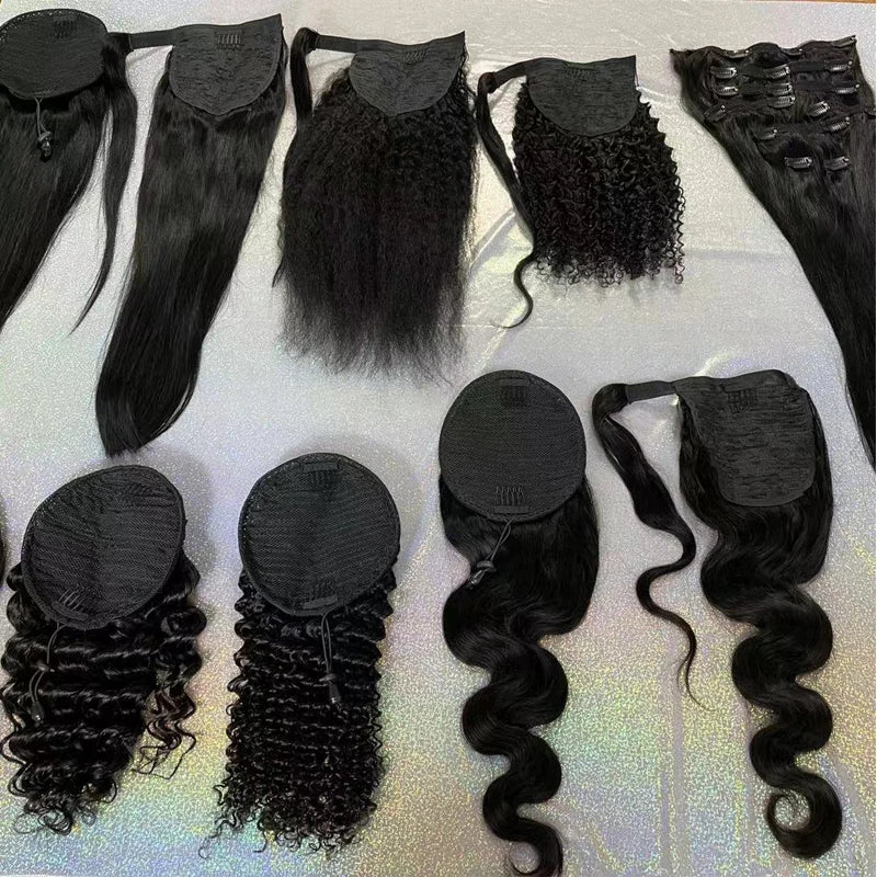 Virgin Human Hair Ponytail Extension – Silky Straight
