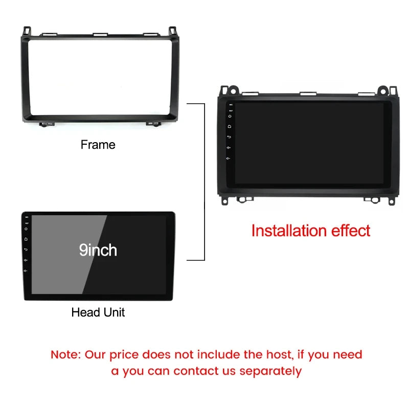 9" Android Car Stereo Head Unit – Wireless CarPlay & Android Auto, OLED Touchscreen | Benz B200 W169 W245 W639