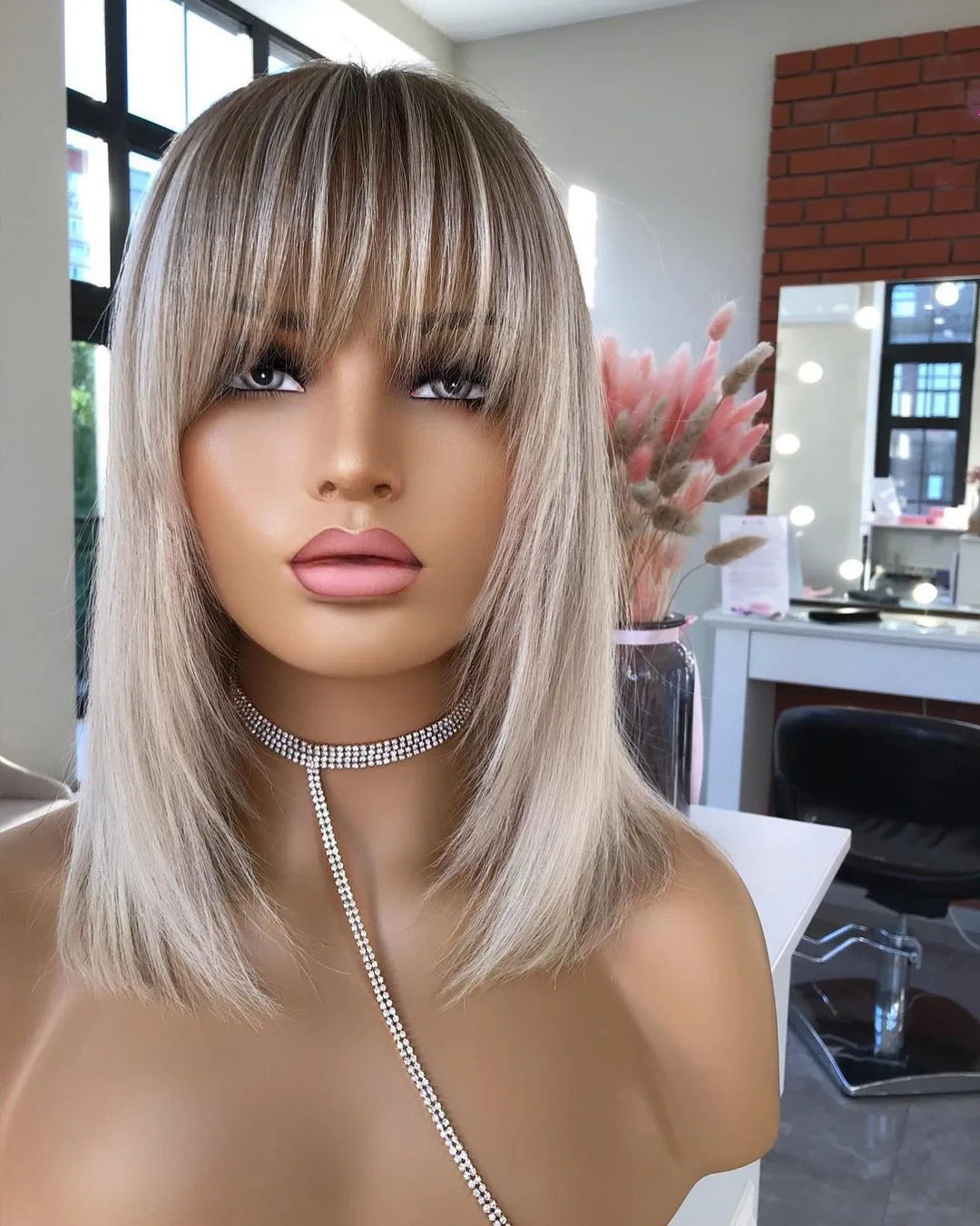 Split Hair Color Human Hair Wigs Half pink Half Blonde Half Black Lace Frontal Human Hair Wigs Two Tone Colors Lce Front Wigs