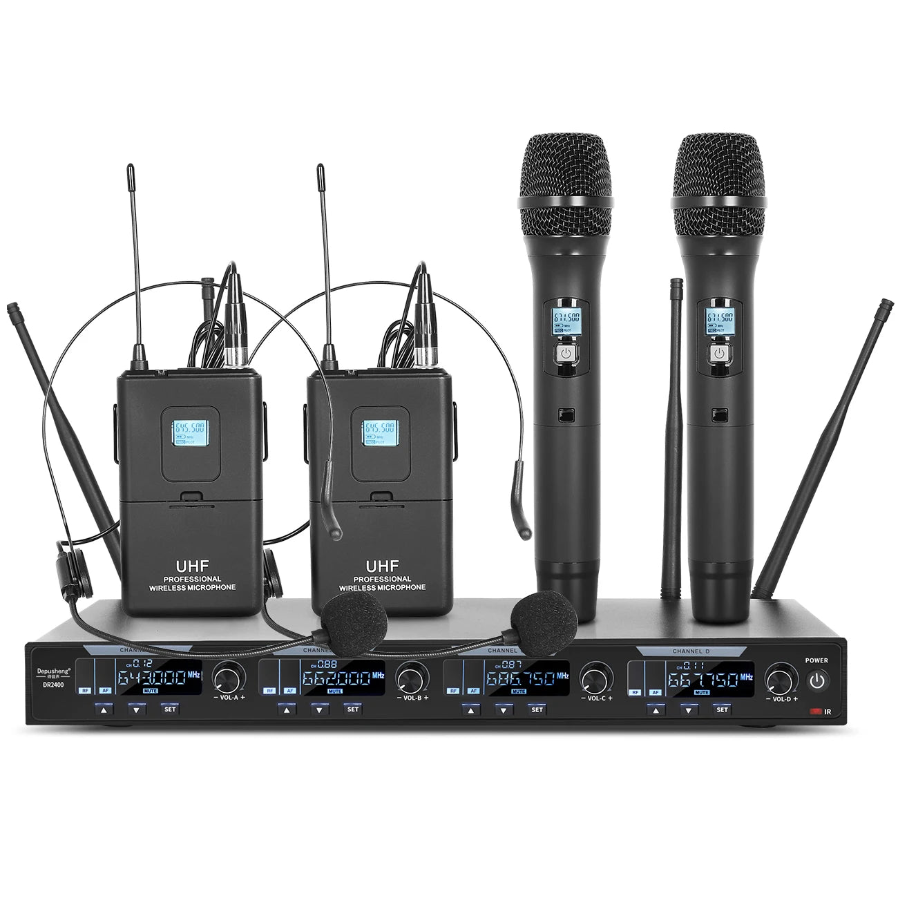 Biner DR2800 Professional Wireless Microphone System – Handheld & Headset