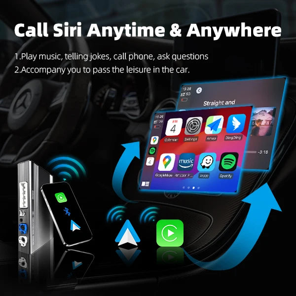 Wireless CarPlay & Android Auto Adapter for Nissan 370Z 2010-2019 – Mirror Link, Factory Screen Upgrade | CZT