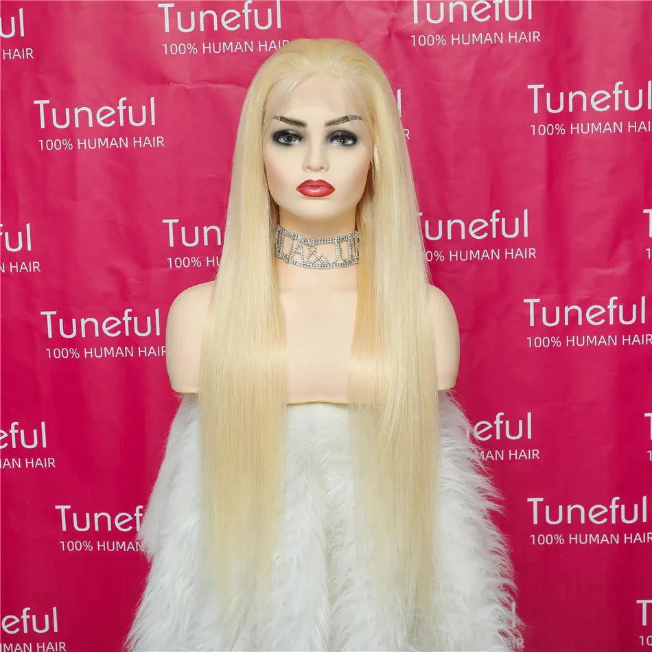 613 Blonde HD Lace Front Wig – Brazilian Straight Human Hair | 13x4 & 13x6 | 180% Density | 16"–32"