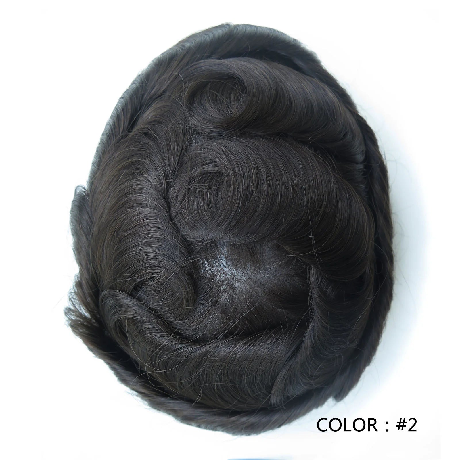 Injected Lace Silk Top Human Hair Toupee – 8 Inch