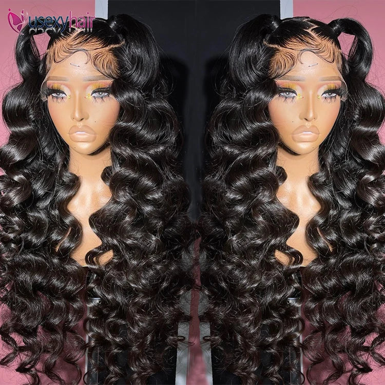 30-Inch Wavy Human Hair Lace Front Wig