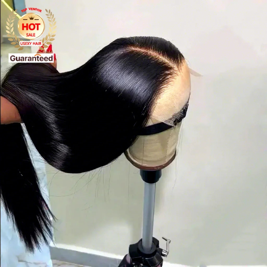 30-Inch Bone Straight Human Hair HD Lace Front Wig