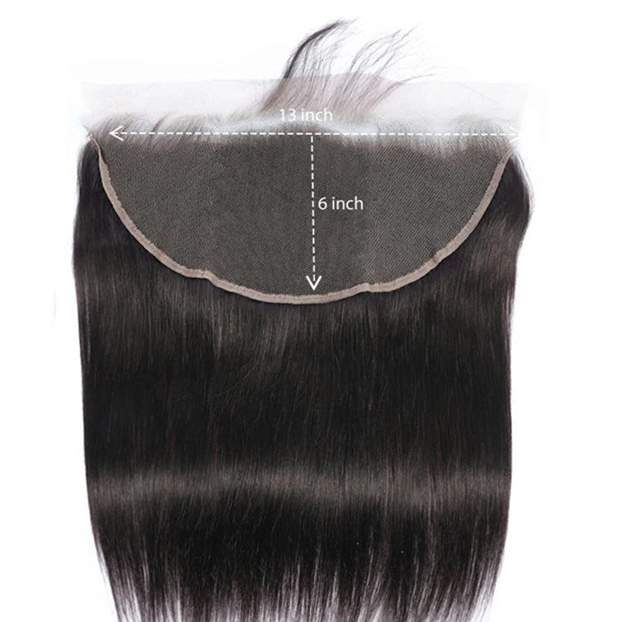 13x6 Frontal Lace Only Straight Human Hair Transparent HD Lace Frontal Raw Hair Frontal Pre Plucked With Baby Hair Fast Shipping