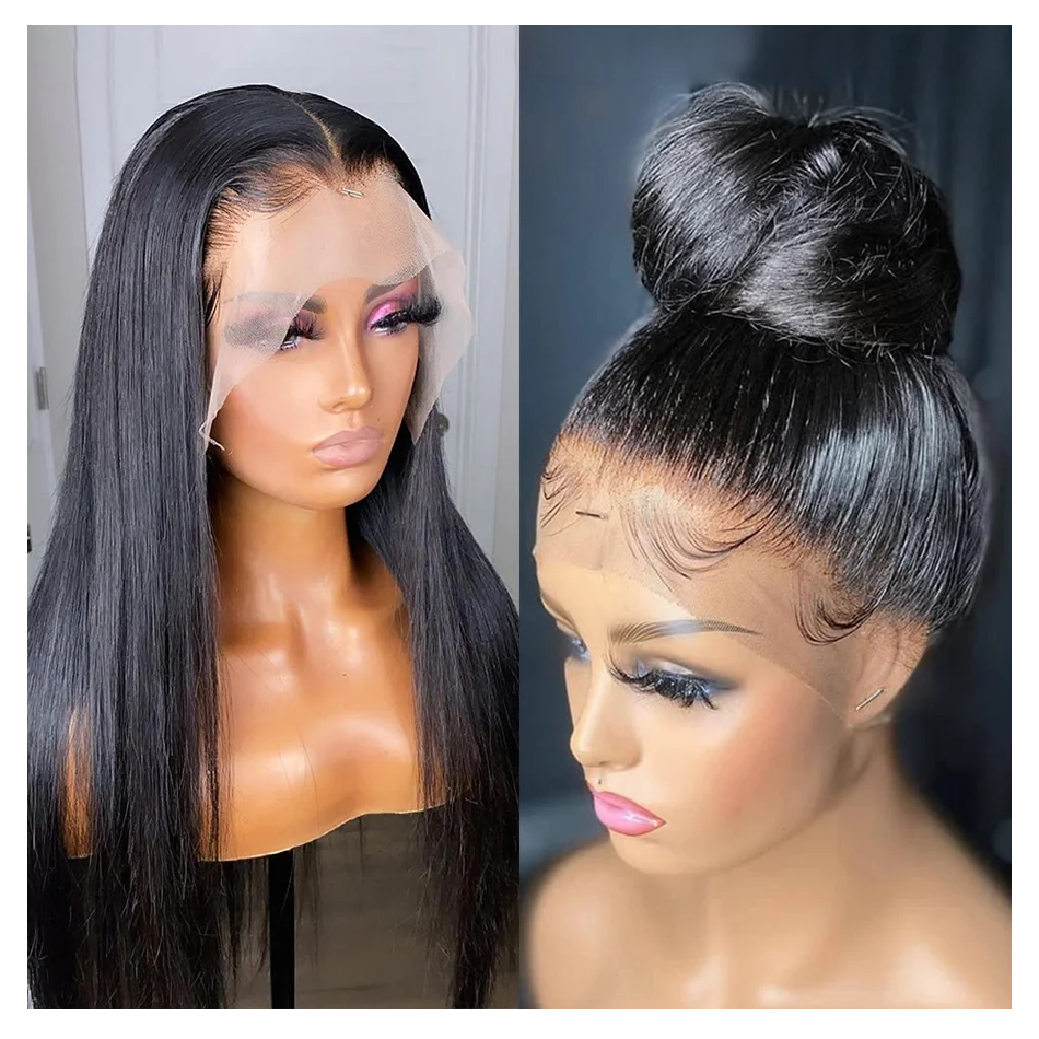 Black Women Bone Straight Bob Wig  6x6 Closure Glueless Ready to Wear HD Lace Front Human Hair Wigs