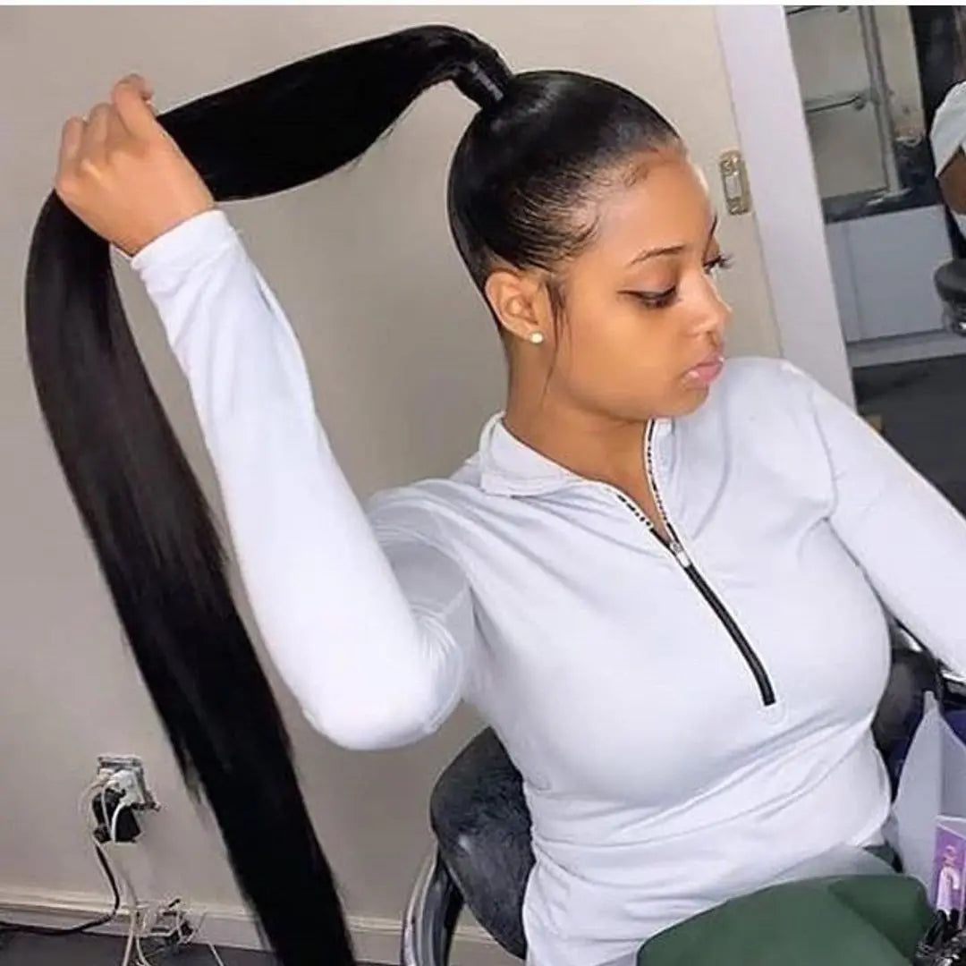 Virgin Human Hair Ponytail Extension – Silky Straight