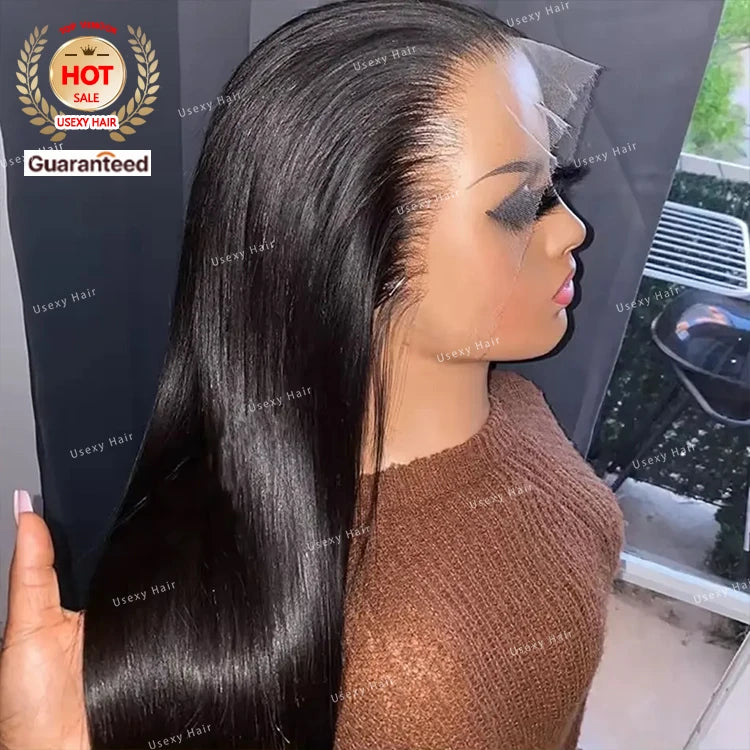 30-Inch Bone Straight Human Hair HD Lace Front Wig