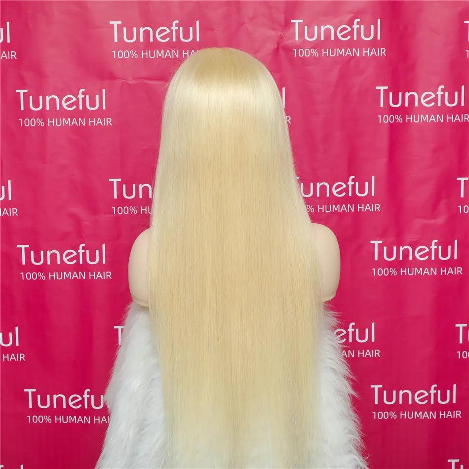 613 Blonde HD Lace Front Wig – Brazilian Straight Human Hair | 13x4 & 13x6 | 180% Density | 16"–32"