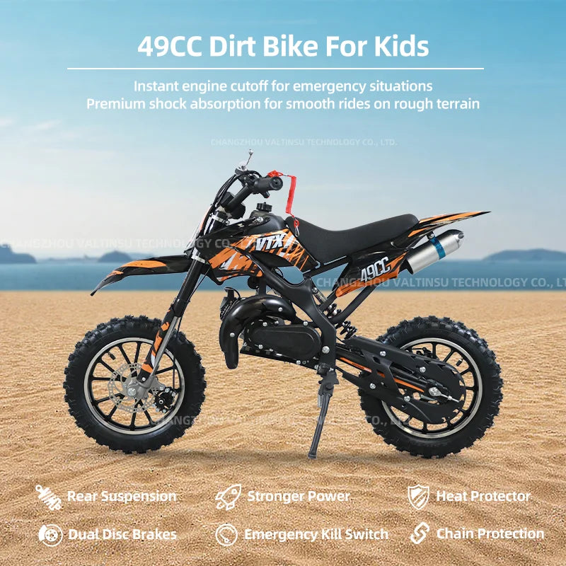 49cc 2-Stroke Mini Pit Bike – Pull Start