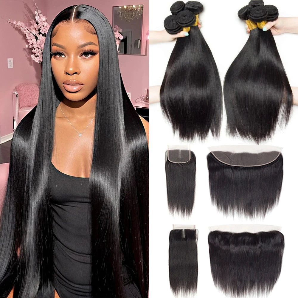 12A Grade 100% Virgin Human Hair Bundles – Double Drawn Remy Hair, 14 Textures, 8"-34"