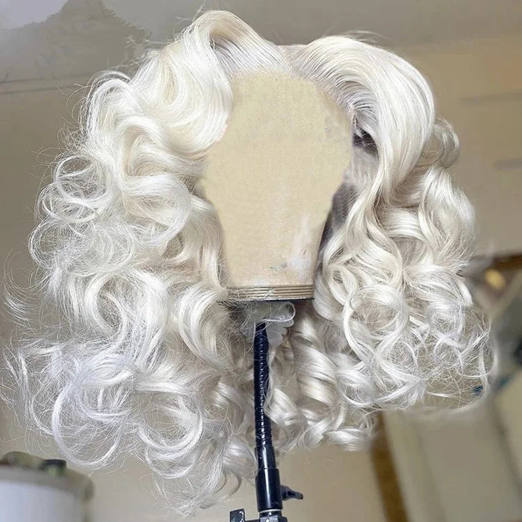 Split Hair Color Human Hair Wigs Half pink Half Blonde Half Black Lace Frontal Human Hair Wigs Two Tone Colors Lce Front Wigs