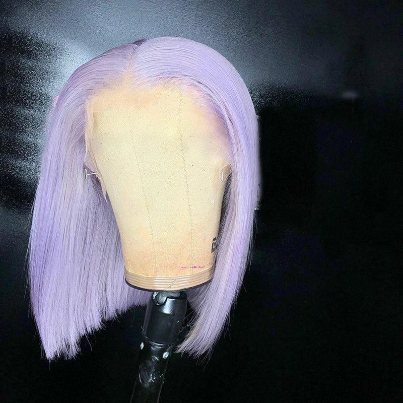 Split Hair Color Human Hair Wigs Half pink Half Blonde Half Black Lace Frontal Human Hair Wigs Two Tone Colors Lce Front Wigs