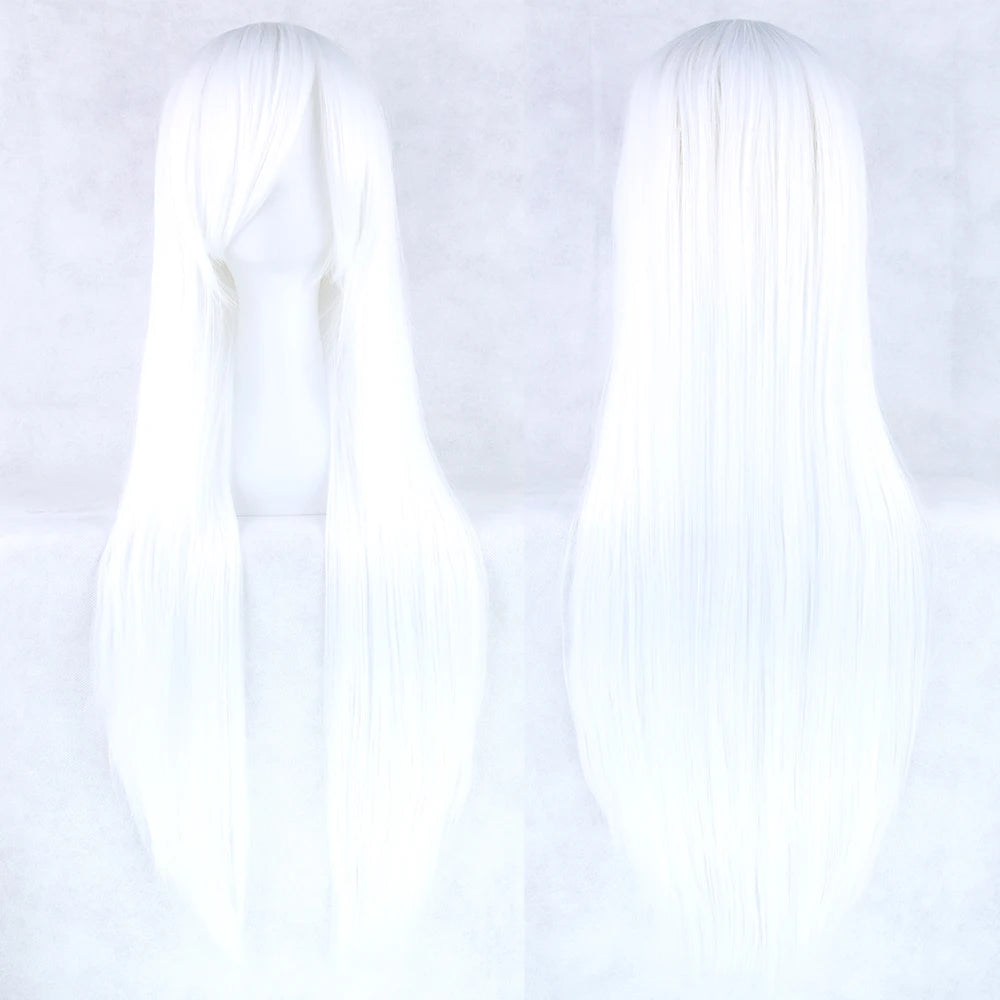 32" Long Straight Cosplay Wig – Heat Resistant Synthetic Hair, 120% Density | 36 Colors | Anime, Halloween & Party