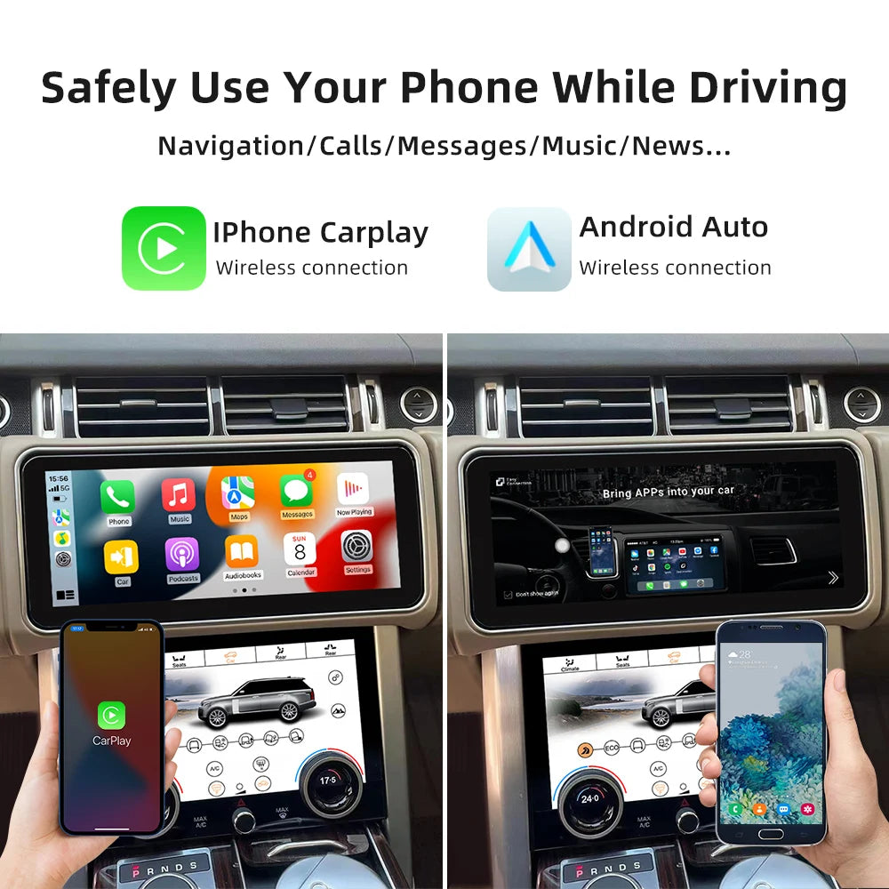 12.3" Android 11 Car Radio for Land Rover Range Rover Vogue L405 2013-2017 – Wireless CarPlay, GPS, Ultra HD IPS