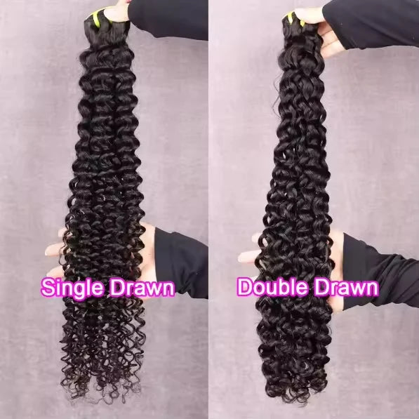 12A Grade 100% Virgin Human Hair Bundles – Double Drawn Remy Hair, 14 Textures, 8"-34"