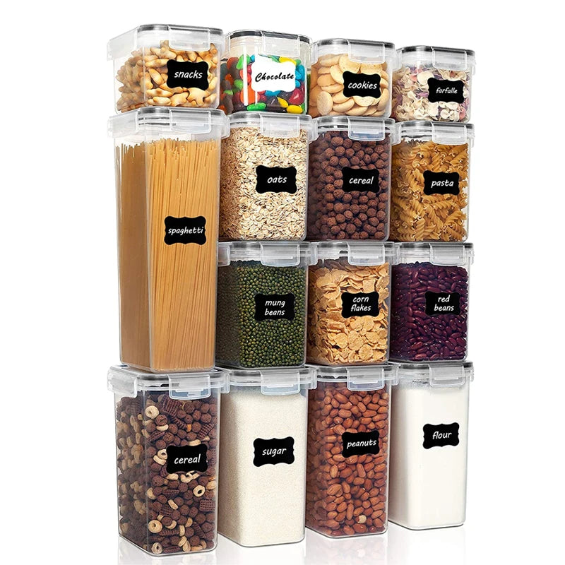 Airtight Food Storage Containers Set with Lids – BPA-Free | 5 Sizes | Pantry Organization for Flour, Sugar & Grains