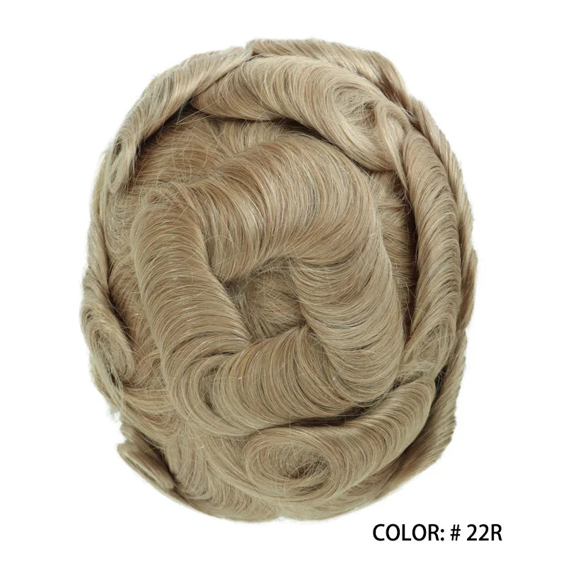 Injected Lace Silk Top Human Hair Toupee – 8 Inch