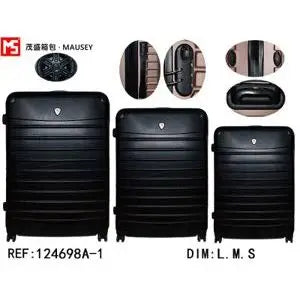 3-piece Black Travel Luggage Set