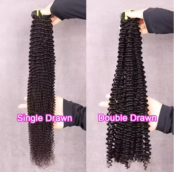 12A Grade 100% Virgin Human Hair Bundles – Double Drawn Remy Hair, 14 Textures, 8"-34"