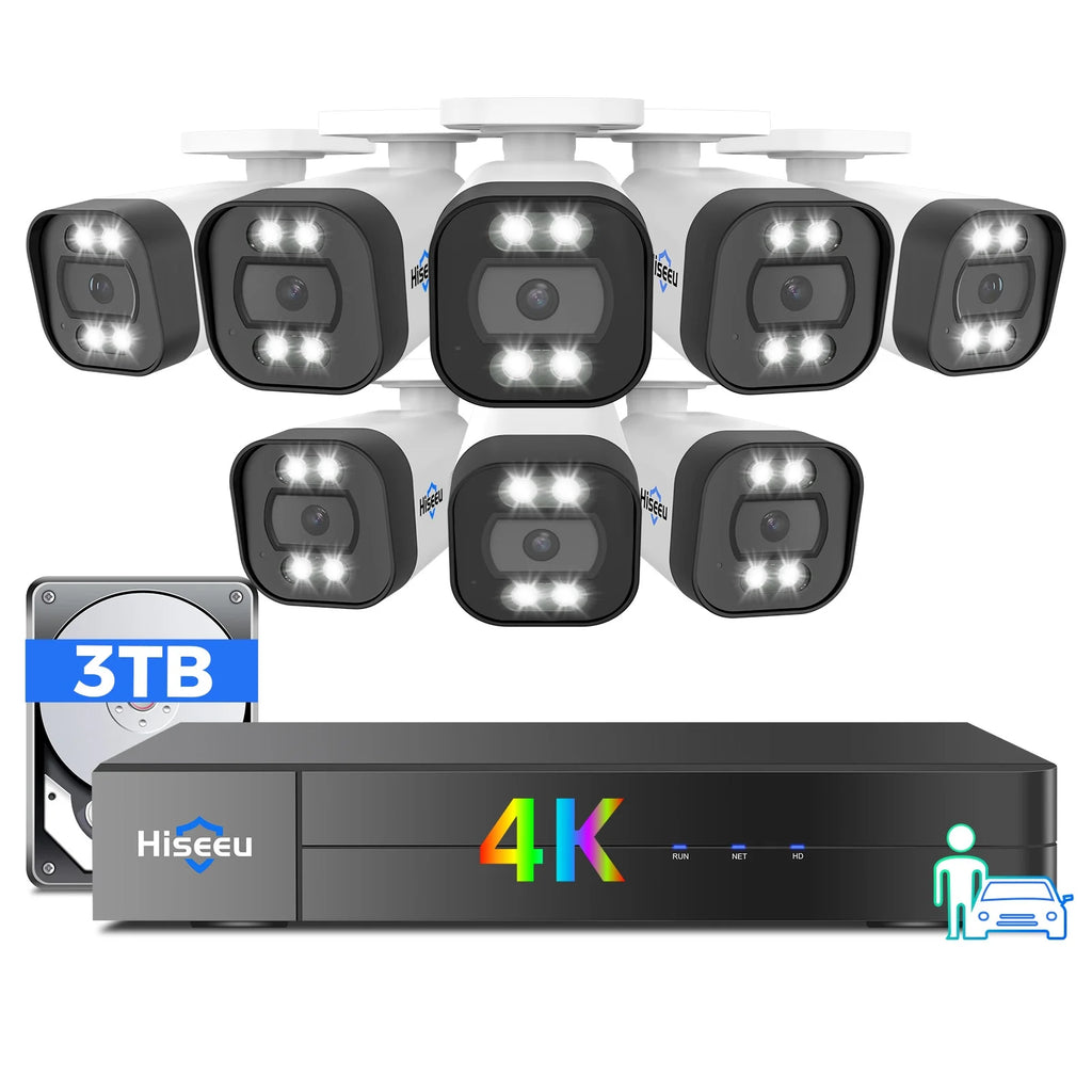 Hiseeu 4K PoE NVR Security Camera System – 8/16 Channel