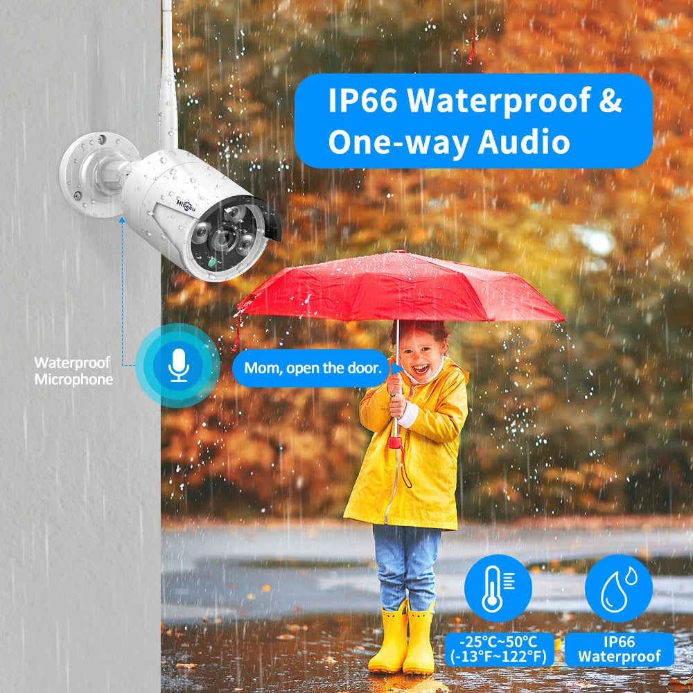Système de caméra de sécurité NVR sans fil 8 canaux Hiseeu – 3 MP