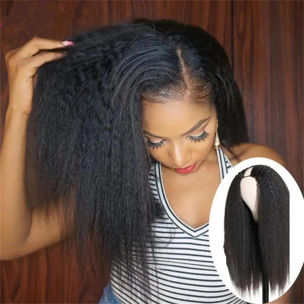 Customized Kinky Straight Virgin Human Hair Lace Wig Vendor, Natural Brazilian Human HD Lace Frontal Wigs for Black Women