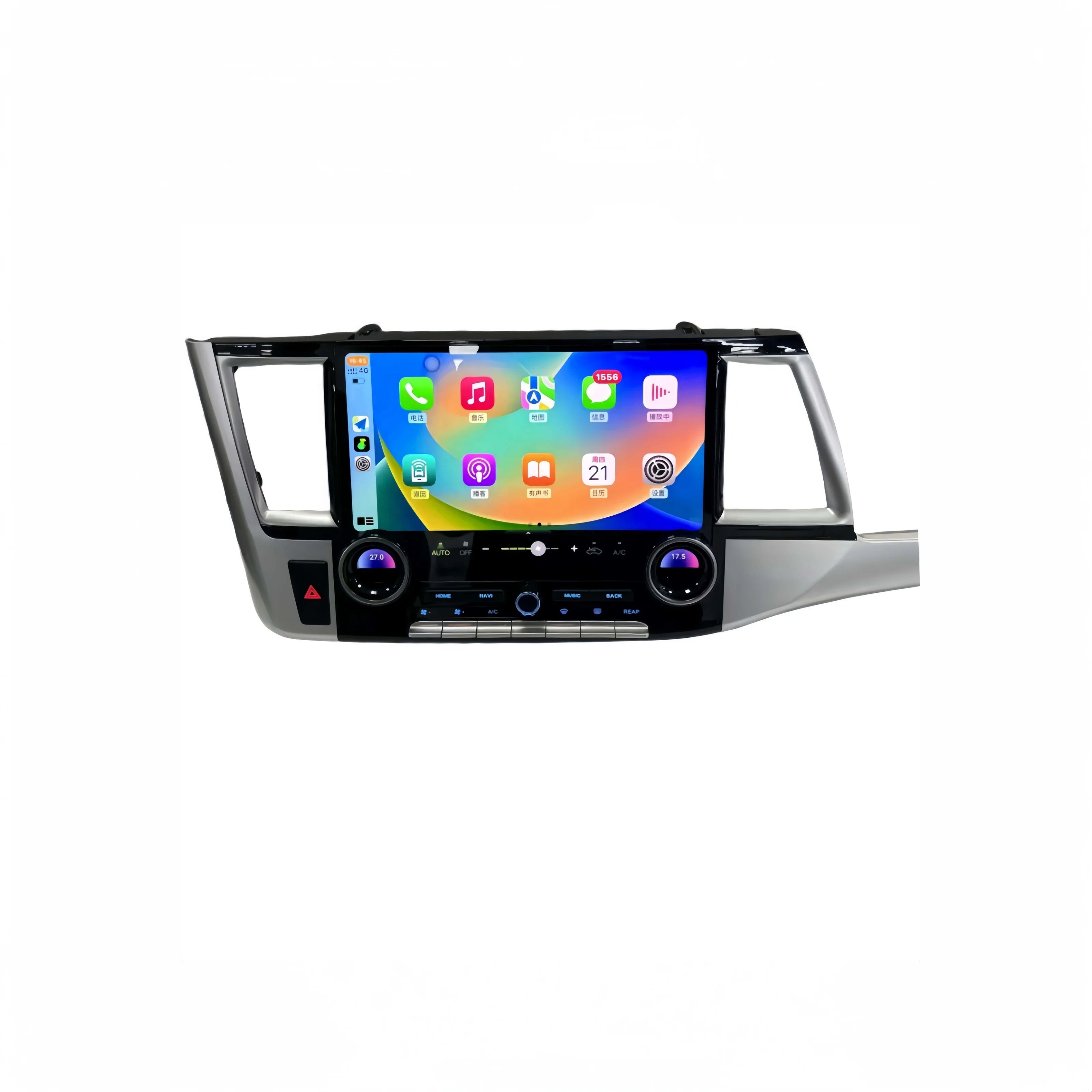 12.6" Android Car Radio for Toyota Highlander 2015-2021 – QLED, Wireless CarPlay, Android Auto & GPS