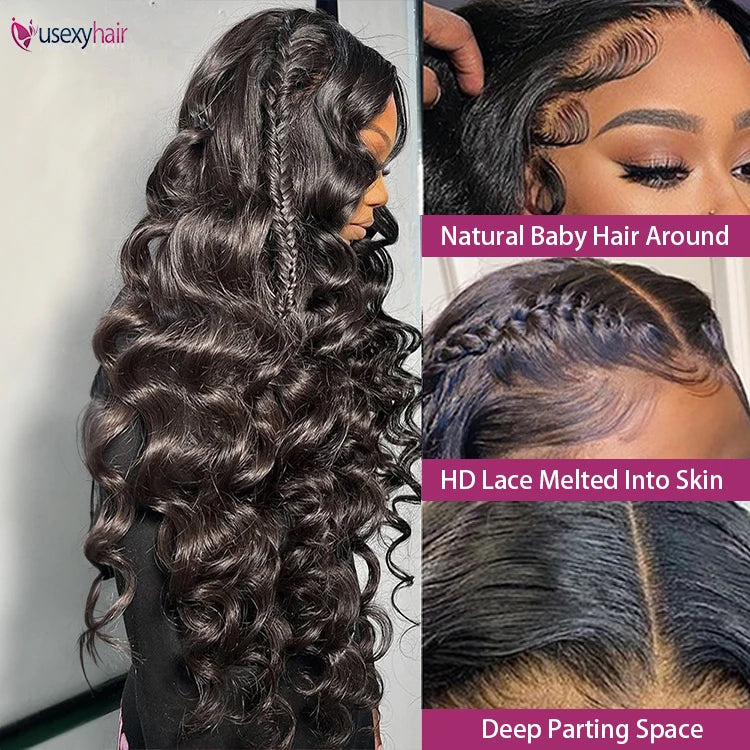 30-Inch Wavy Human Hair Lace Front Wig
