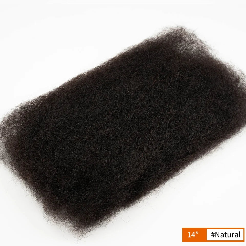 QVR Afro Kinky Bulk Human Hair for Braiding & Dreadlocks | 100% Brazilian Remy | 10-22 Inch | 9 Colors | 50g