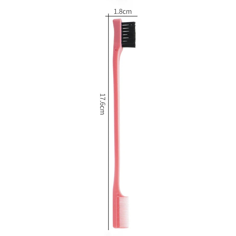 hair anti-static edge brush comb 2-in-1 double-sided edge control brush hair styling tool with comb,Special for real hair wigs