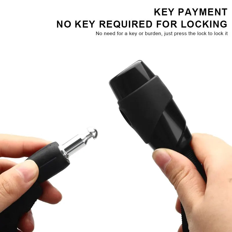 RIDERACE Bicycle Chain Lock – Anti-Theft | 95cm | Zinc Alloy | 2 Keys | Orange & Black