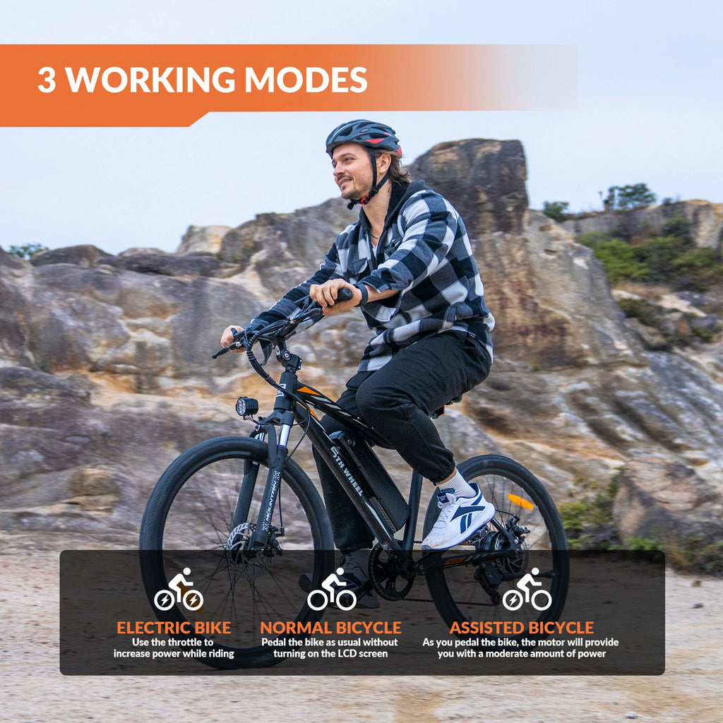 5TH WHEEL AB17 Electric Bike – 700W Peak Motor, Front Suspension