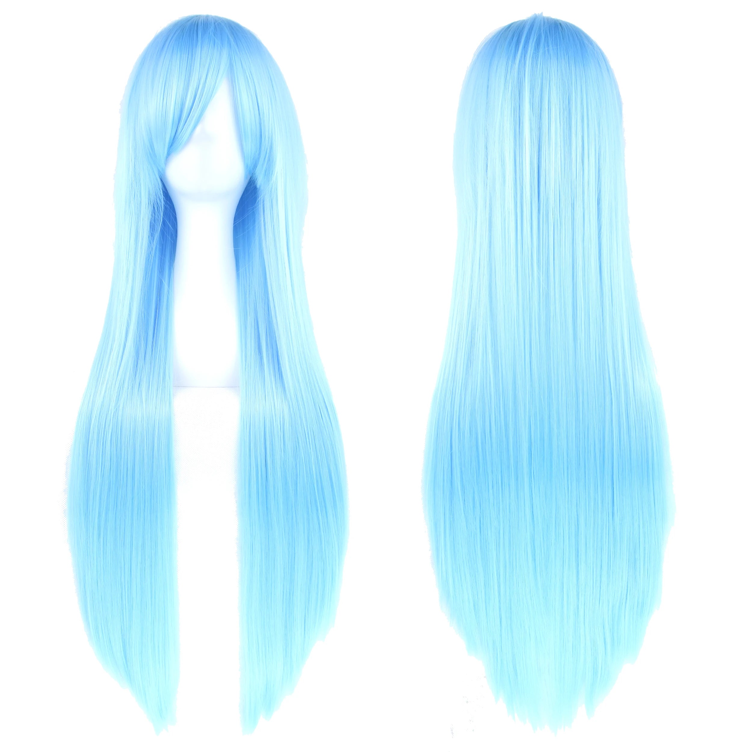 32" Long Straight Cosplay Wig – Heat Resistant Synthetic Hair, 120% Density | 36 Colors | Anime, Halloween & Party