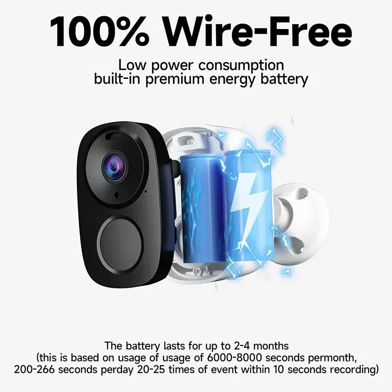 Niye BW4 2K Outdoor WiFi Security Camera | Battery & Solar Powered | Color Night Vision | Spotlight Siren | IP66 | 2-Way Audio