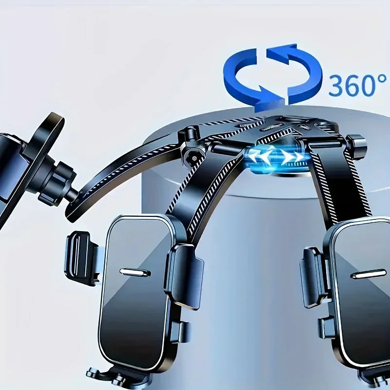 Adjustable Car Phone Mount – 360° Swivel Dashboard Cradle, Strong Suction, Anti-Shake Design