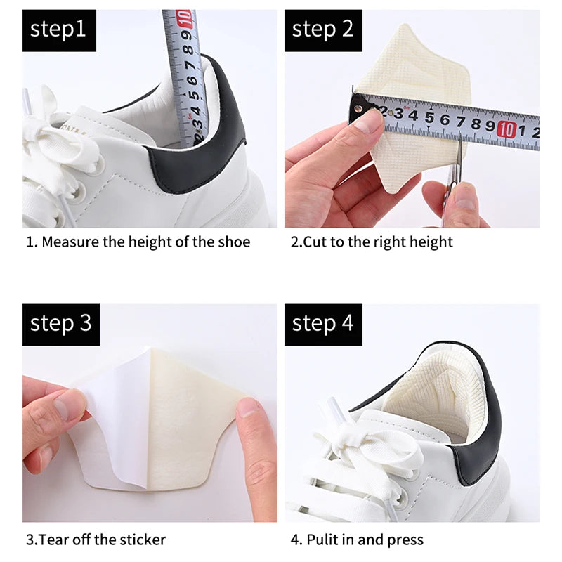 Memory Foam Heel Pad Insoles – Self-Adhesive, Trimmable, 4mm & 8mm | Black & Beige | 3, 6 or 30 Pairs