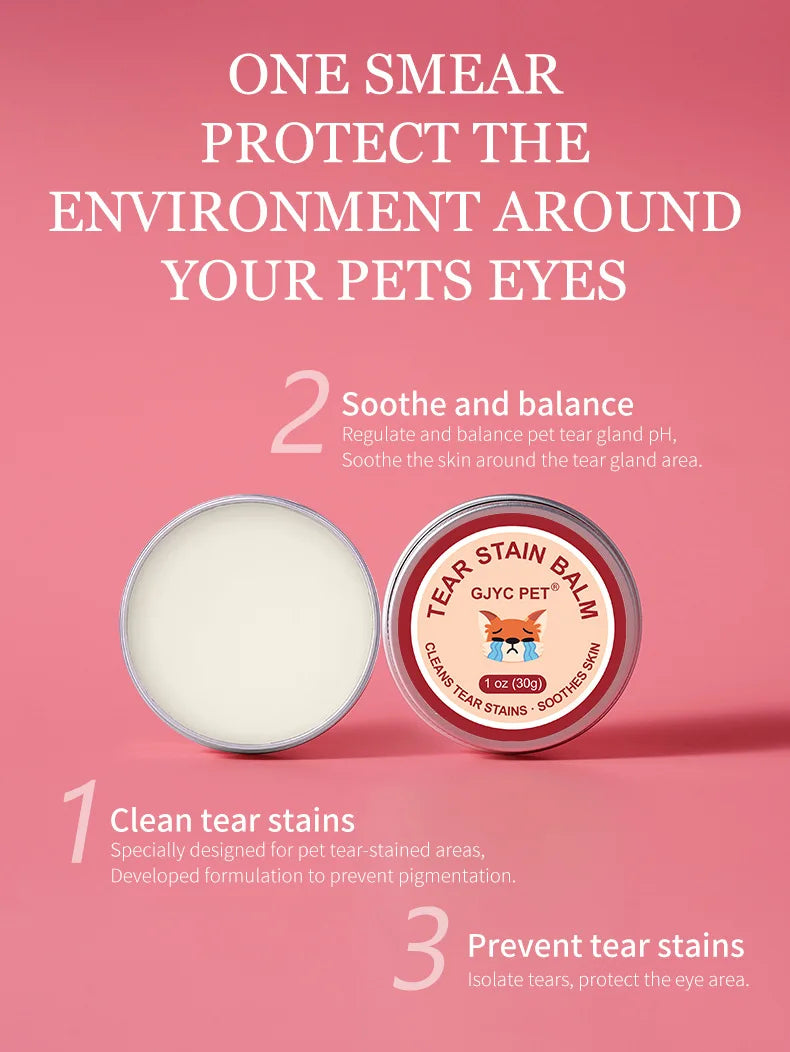 Pet Tear Stain Cleansing Balm for Dogs & Cats
