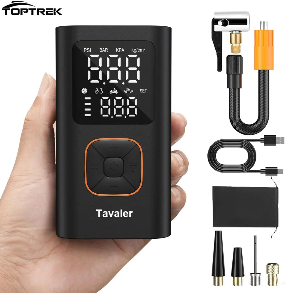 Portable Electric Tire Inflator Air Pump – 150 PSI | 4000mAh | Auto Shut-Off | Cars, Bikes & More