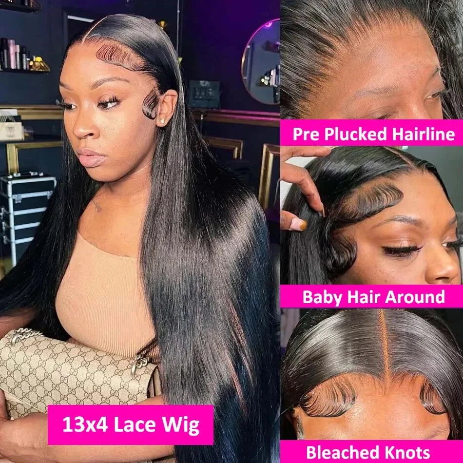 Straightwave HD Lace Front Wig – 100% Brazilian Remy Hair | 13x4 & 13x6 | 150% 180% & 250% Density | 18-40 Inch