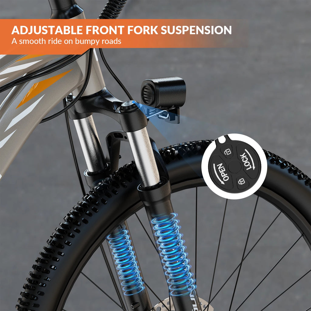 5TH WHEEL AB17 Electric Bike – 700W Peak Motor, Front Suspension